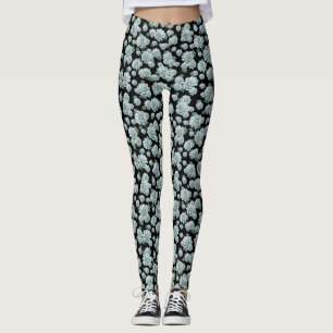 Leggings Répétez l'impression sur le noir
