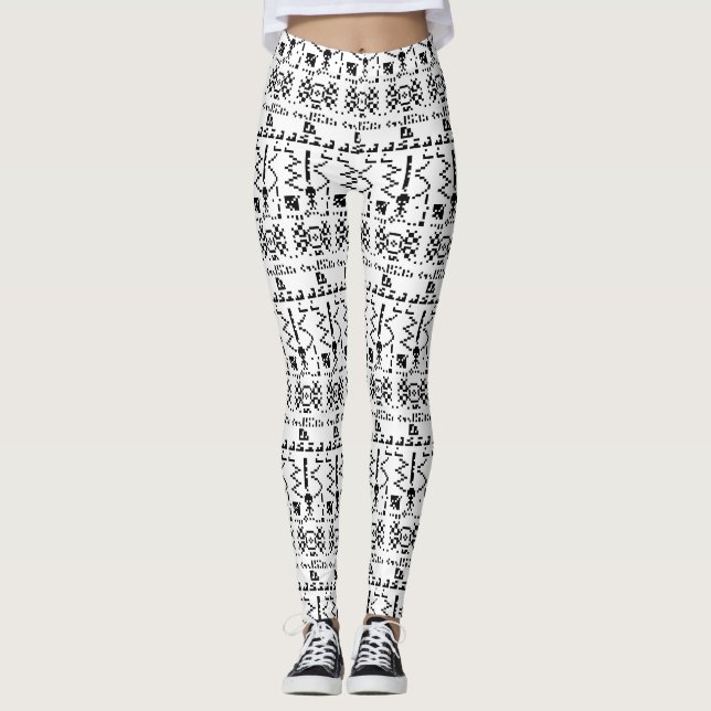 Leggings Réponse au message binaire Arecibo (Devant)