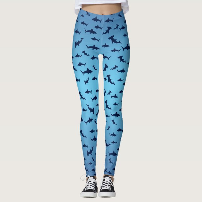 Leggings Requins et requins à tête de marteau (Devant)