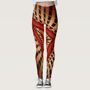 Leggings Réseau Fantastique Moderne de Fractales 3D Design