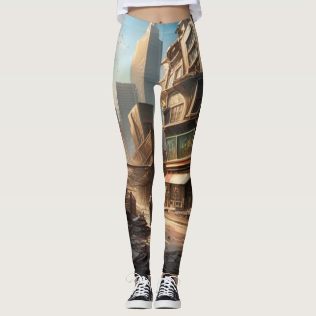 Leggings Résilience urbaine : un aperçu de l'avenir (Devant)