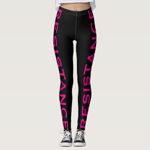 Leggings Résistance rose noir