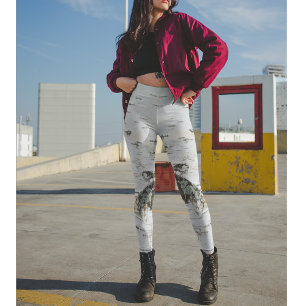 Leggings Ressemblez aux guêtres en bois de bouleau d'arbre