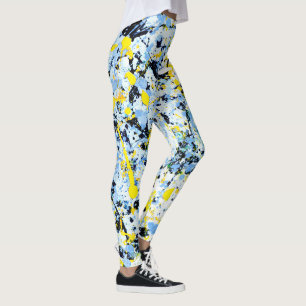 Leggings Résumé dans bleu, jaune et noir