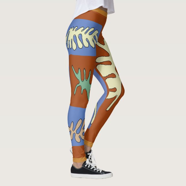 Leggings Résumé style Feuille Matisse, (Droite)