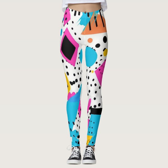 Leggings Retro Abstract Pattern (Devant)