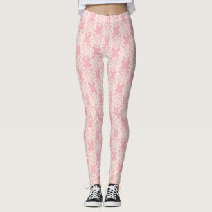 Leggings Rétro damassé florale