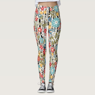 Leggings Rétro, floral rétro