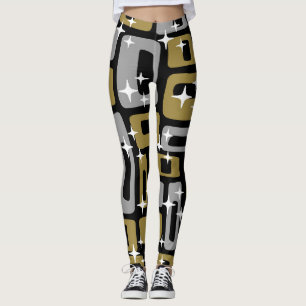 Leggings Retro Mid-Century Moderne Abstrait