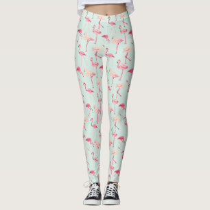 Leggings Rétro motif de Flamant rose