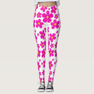 Leggings Rétro motif rose floral