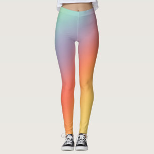 Leggings Retro Ombre Pastel Muted Rainbow tendance  