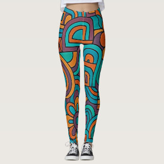 Leggings Rétro Psychedélique