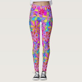 Leggings Rétros guêtres de fleur