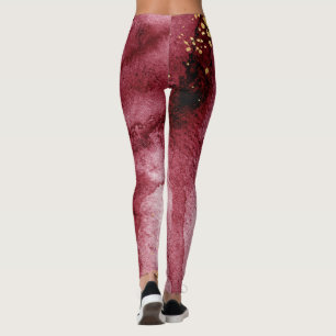 Leggings Rêve, aubergine, vêtement actif plaqué or