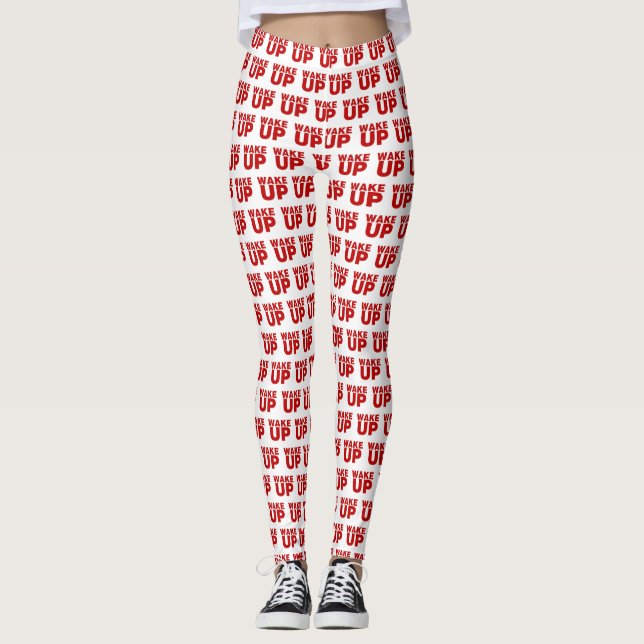 Leggings Réveillez les pattes rouges (Devant)