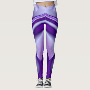 Leggings Rêves arc-en-ciel à fleurs violettes