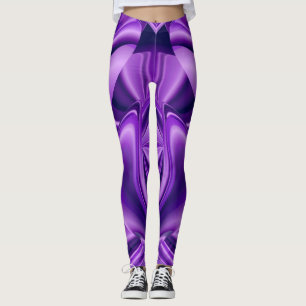 Leggings Rêves arc-en-ciel à fleurs violettes