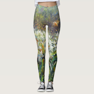 Leggings "Rhododendrons et abeille"
