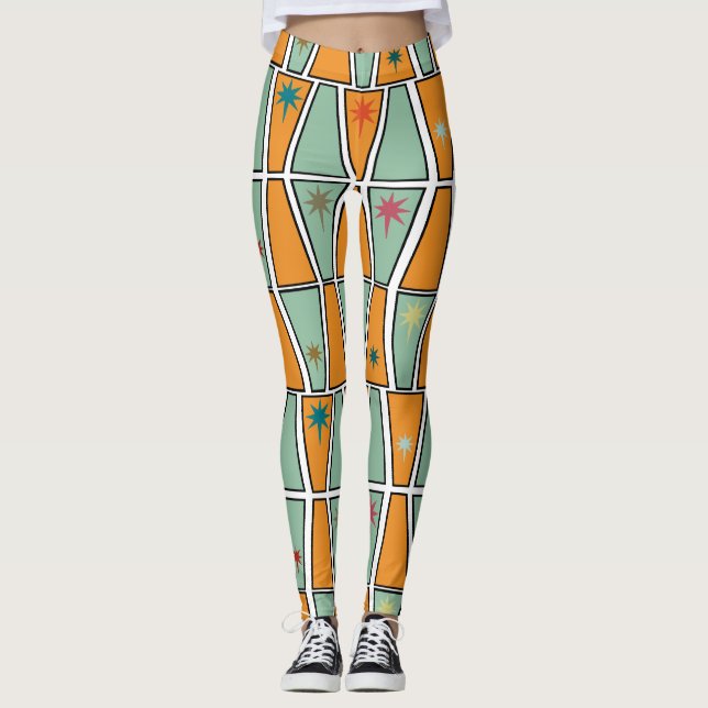 Leggings Rhombuses with Starbursts (Devant)