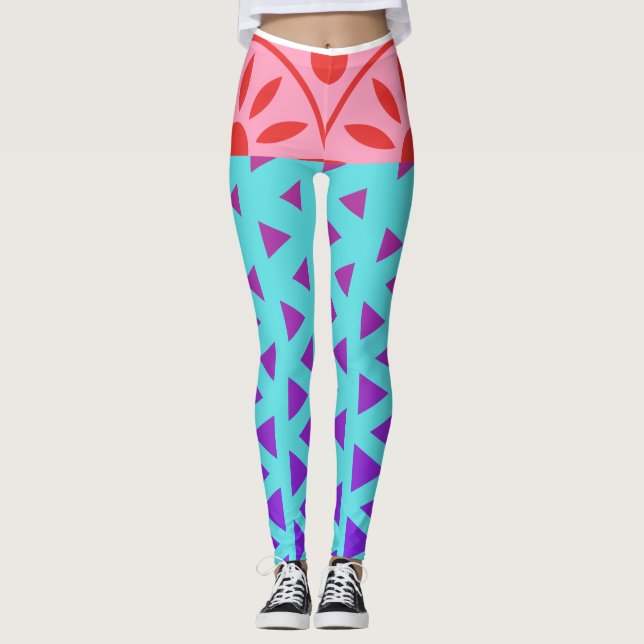 LEGGINGS RIBBON ROUGE ET ARBRE SUR PLUSIEURS LÉGUMES (Devant)