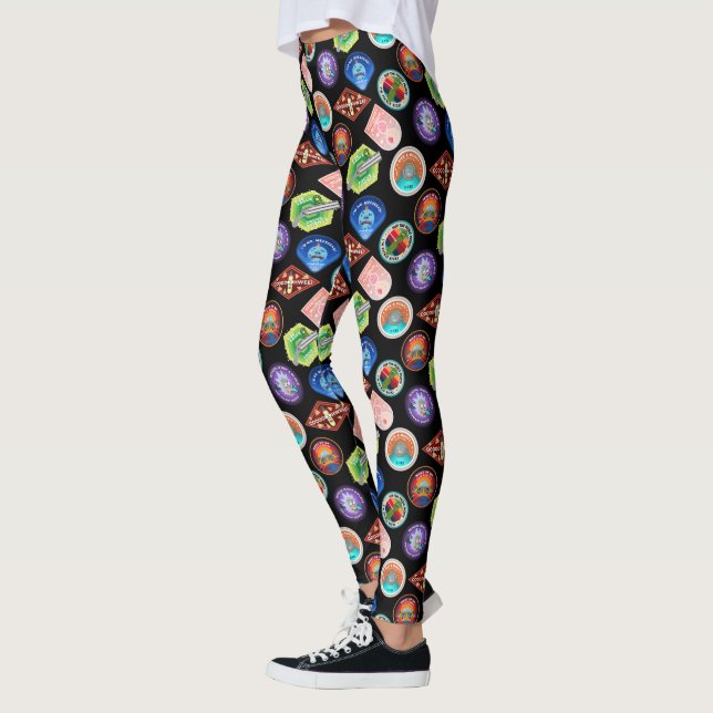 Leggings RICK ET MORTY™| Motif des patchs spatiaux (Gauche)