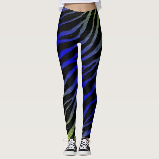 Leggings Ripped SpaceTime Stripes (Devant)