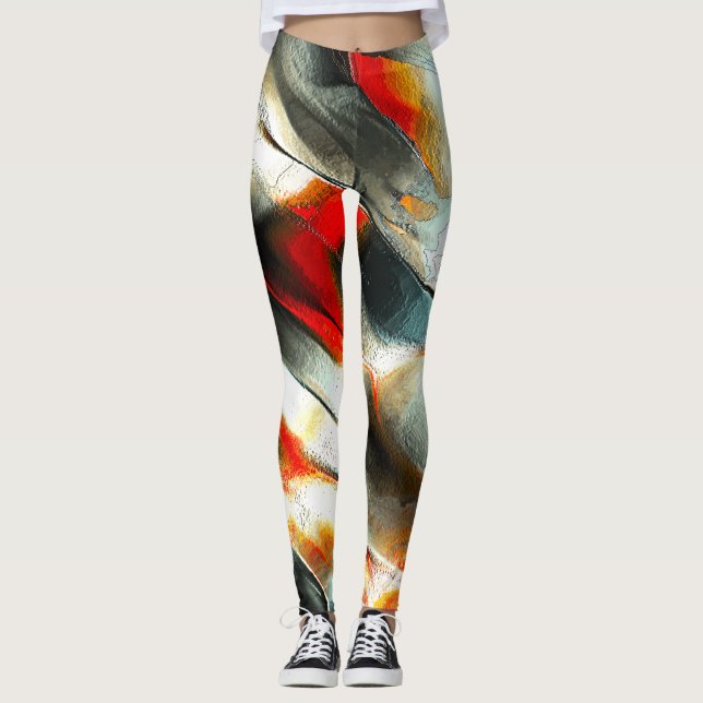 Leggings Roche argentée rugueuse au-dessus du membre brûlan (Devant)