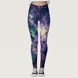 Leggings Roche spatiale cool de la galaxie violette