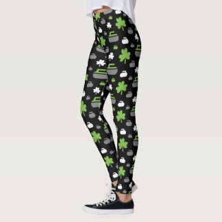 Leggings Roches de curling et pattes Shamrocks