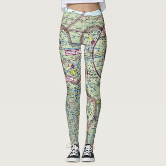 Leggings Rochester NY Aviation Map Prix de vente