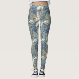 Leggings Rococo Rich Motif design avec Gold Relief
