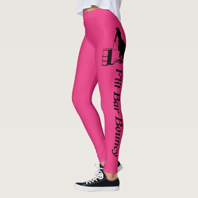 Leggings Rodeo Cowgirl Barrel Racer Nom personnalisé du che (Gauche)