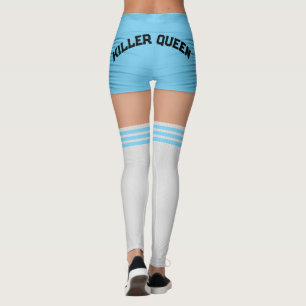 Leggings Roller Derby Lt Bleu Roulé Shorts et chaussettes d