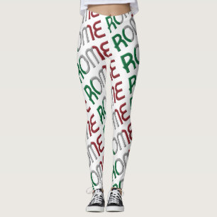 Leggings Rome Italie Drapeau italien Couleurs Typographie M