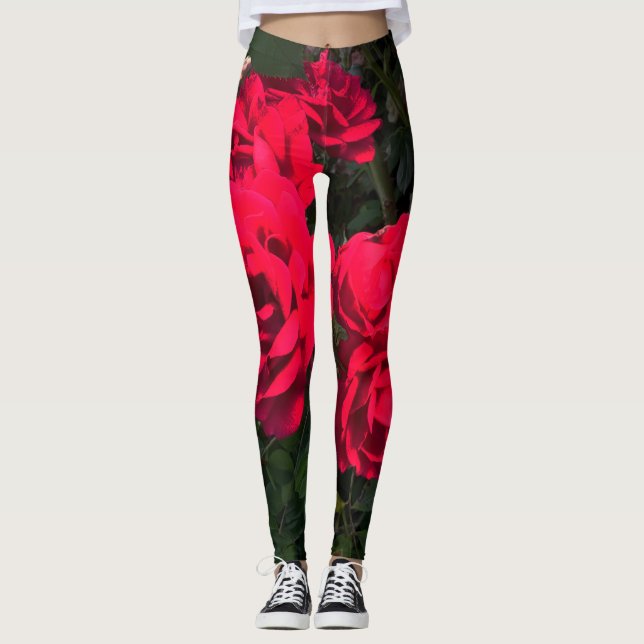 Leggings Rosarium de Red Roses (Devant)