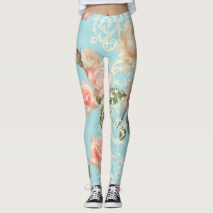 Leggings Rose aquarelle délicat