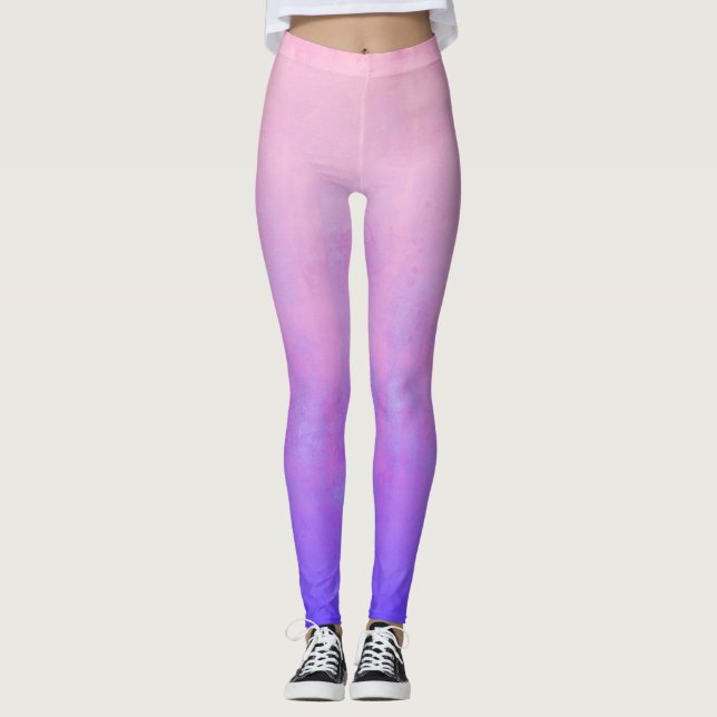 Leggings Rose Bleu rustique ombre (Devant)