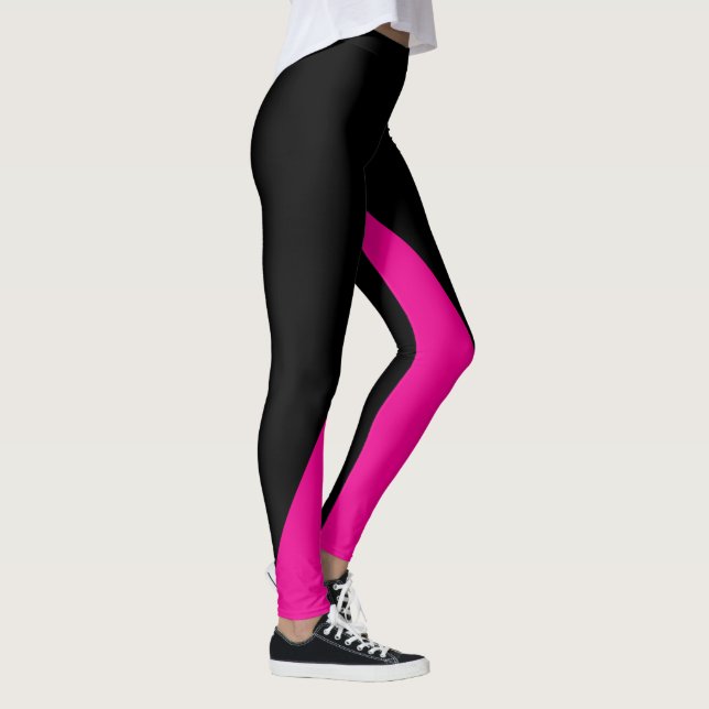 Leggings Rose chaud avec couleur personnalisée (Droite)