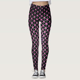 Leggings Rose chaud et noir