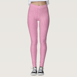 Leggings Rose et blanc, Pinces rose pâle et rose