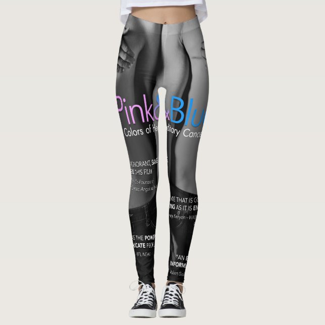 Leggings Rose et bleu : Couleurs des GUÊTRES héréditaires (Devant)
