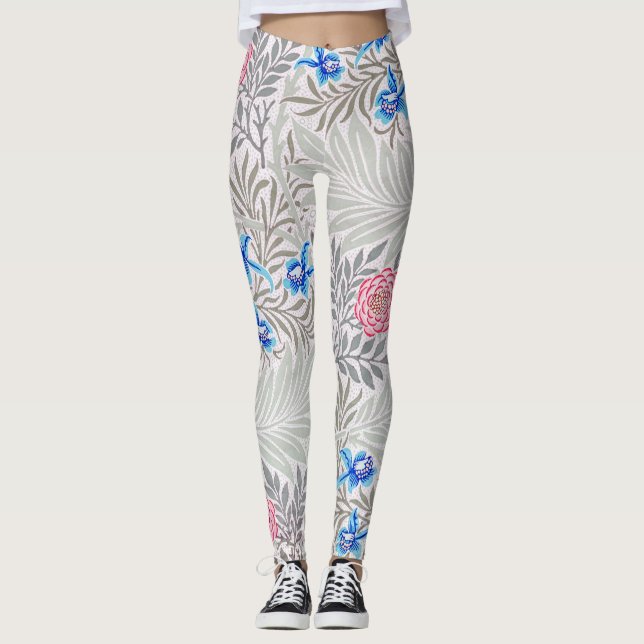 Leggings Rose et Larkspur, William Morris (Devant)