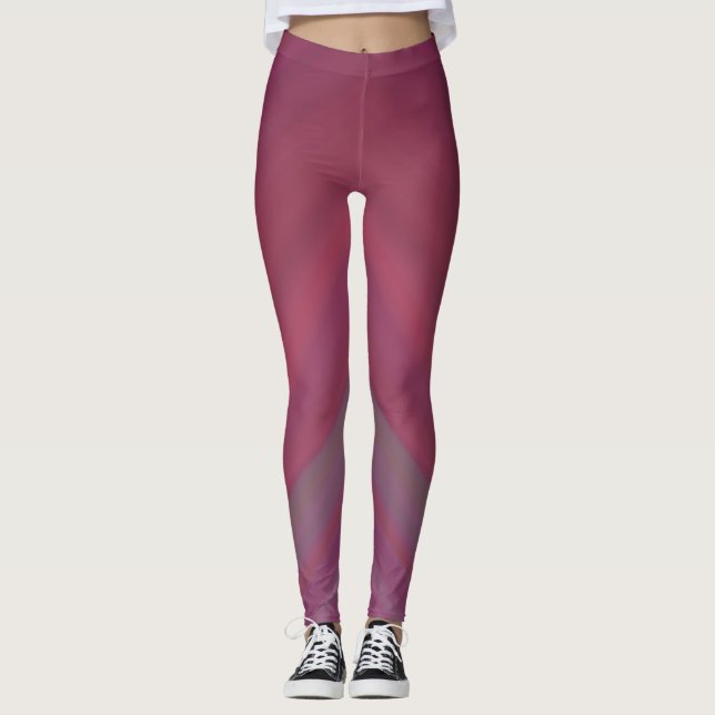 Leggings ~ rose et mauve (Devant)