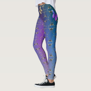 Leggings rose et papillons