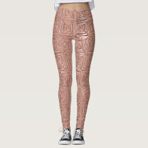 Rose Gold Faux Métallique Géométrique
