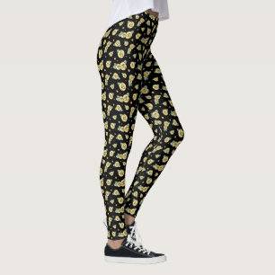 Leggings Rose Graphique Jaune Rose Art Nouveau Glasgow