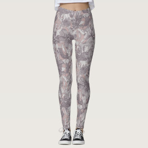 Leggings rose lily raisin