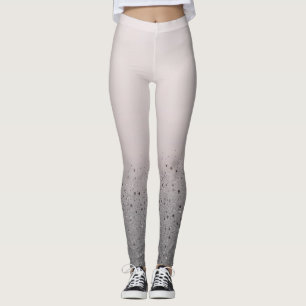 Leggings Rose Pâle Étincelant Paillettes