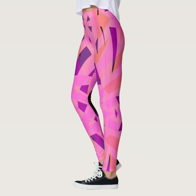 Leggings Rose Pêche Violet Yoga Fitness Exercice Saint-Vale (Gauche)